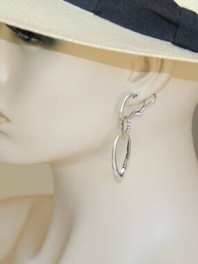 John Hardy Sterling Silver Kali Pebble Link Earrings. RARE
